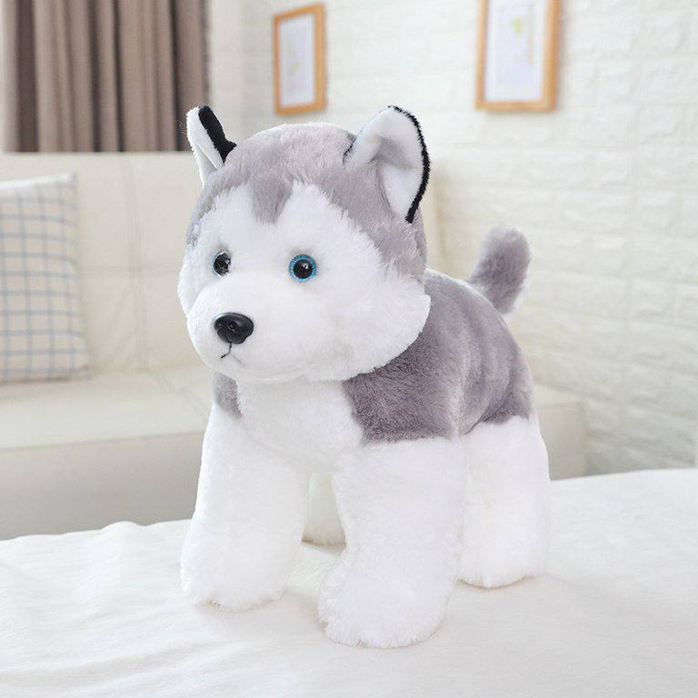 عروسک مدل سگ هاسکی ارتفاع 26 سانتی‌متر