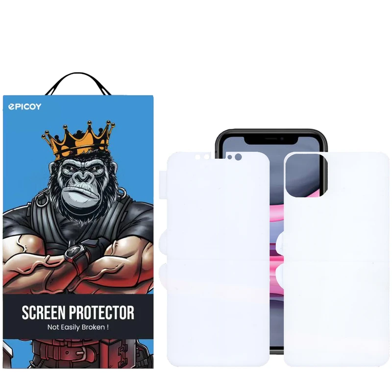 محافظ صفحه نمایش اپیکوی مدل Hydrogel-cover مناسب برای گوشی موبایل اپل iPhone 11 به همراه محافظ پشت گوشی