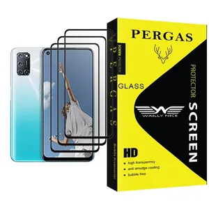 Waily Nice Pergas Glass MIX003 Screen Protector For Oppo A52 Pack Of 3