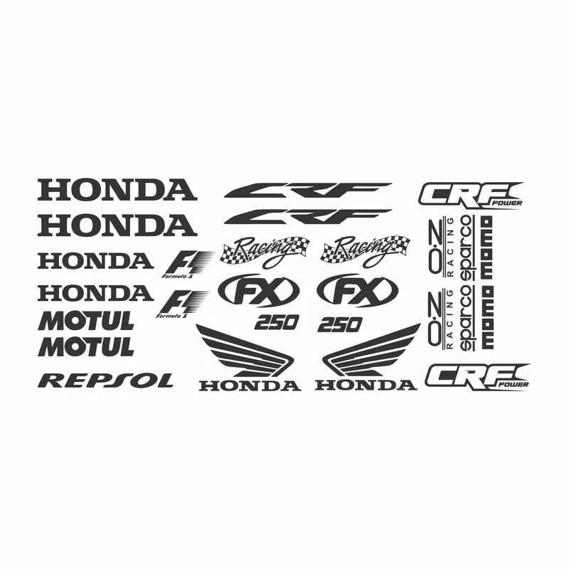 برچسب بدنه موتور سیکلت مدل H2 بسته 27 عددی