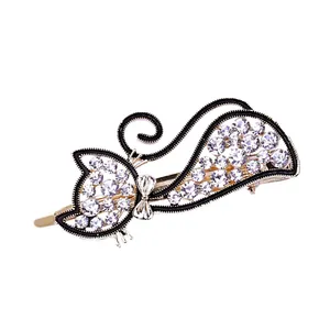 گیره مو زنانه مدل انبری طرح گربه