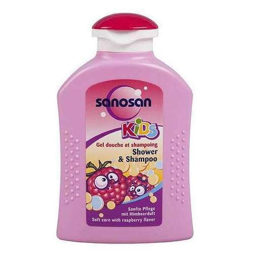 شامپو سر و بدن بچه سانوسان مدل Raspberry حجم 180 میلی لیتر