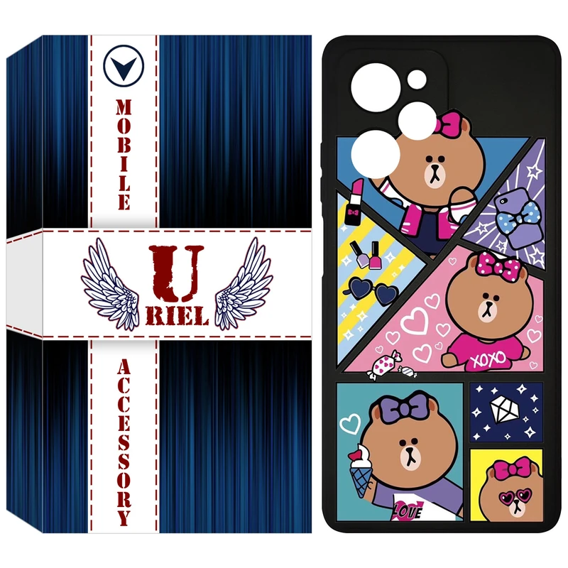 کاور یوریل مدل KSH کد 13 طرح Brown مناسب برای گوشی موبایل شیائومی Poco X5 Pro / Redmi Note 12 Pro 5G