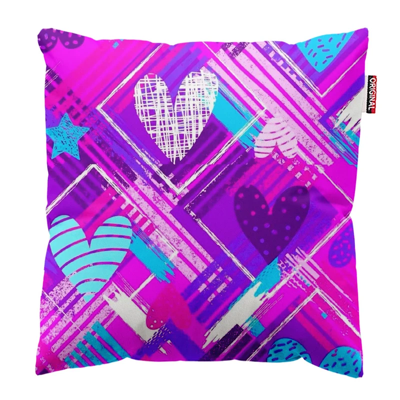 کوسن پاد آفرین طرح قلب سایز 30*30 سانتی متر کد 827