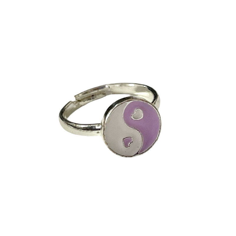 انگشتر دخترانه مدل یین یانگ