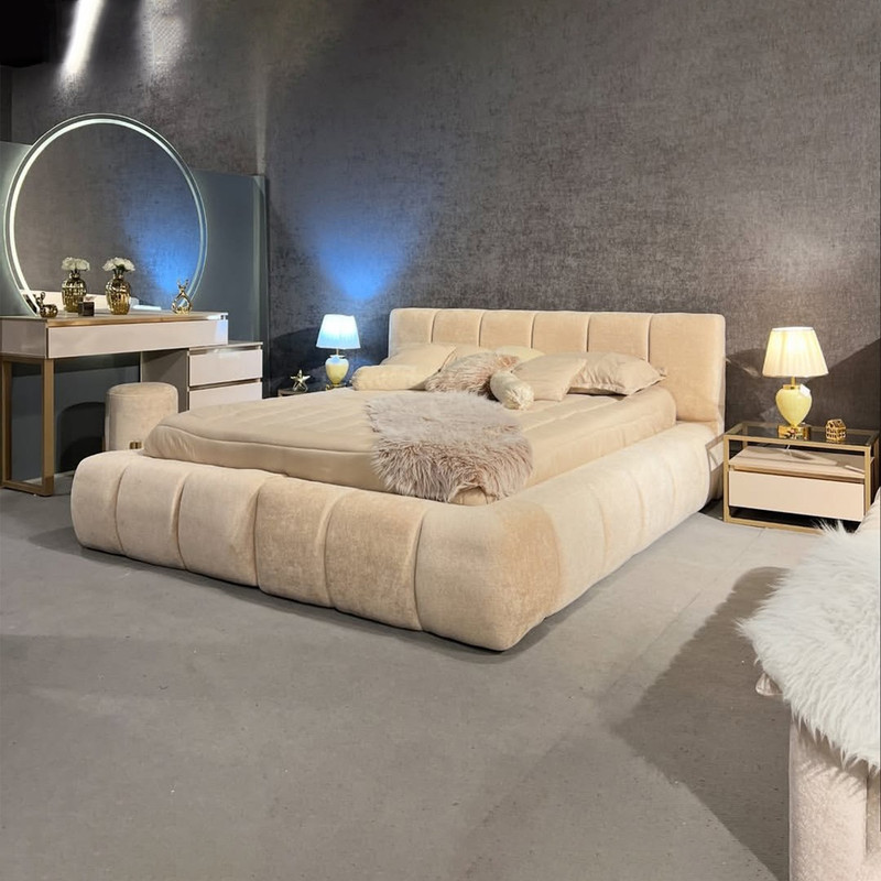 سرویس تخت خواب تدی مدل V01 دو نفره سایز 160 * 200 سانتی‌متر مجموعه 6 عددی