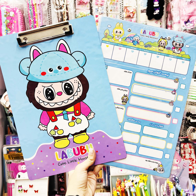 تخته وایت برد مدل برنامه هفتگی لبوبو سایز 30x20 سانتی متر