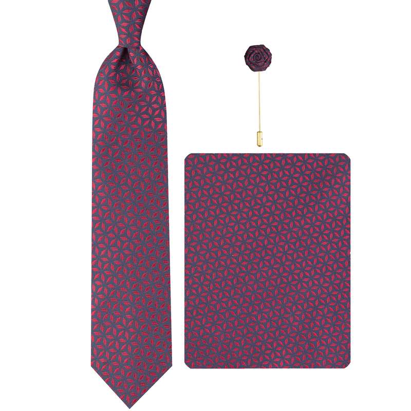 ست کراوات و دستمال جیب و گل کت مردانه جیان فرانکو روسی مدل GF-CA3640-BE