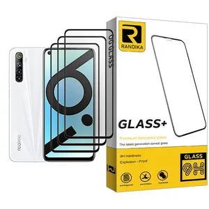 Randika Glass MIX003 Screen Protector For Realme 6i  Pack Of 3
