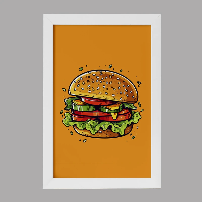 تابلو خندالو مدل فست فود (Fast Food) کد 36578