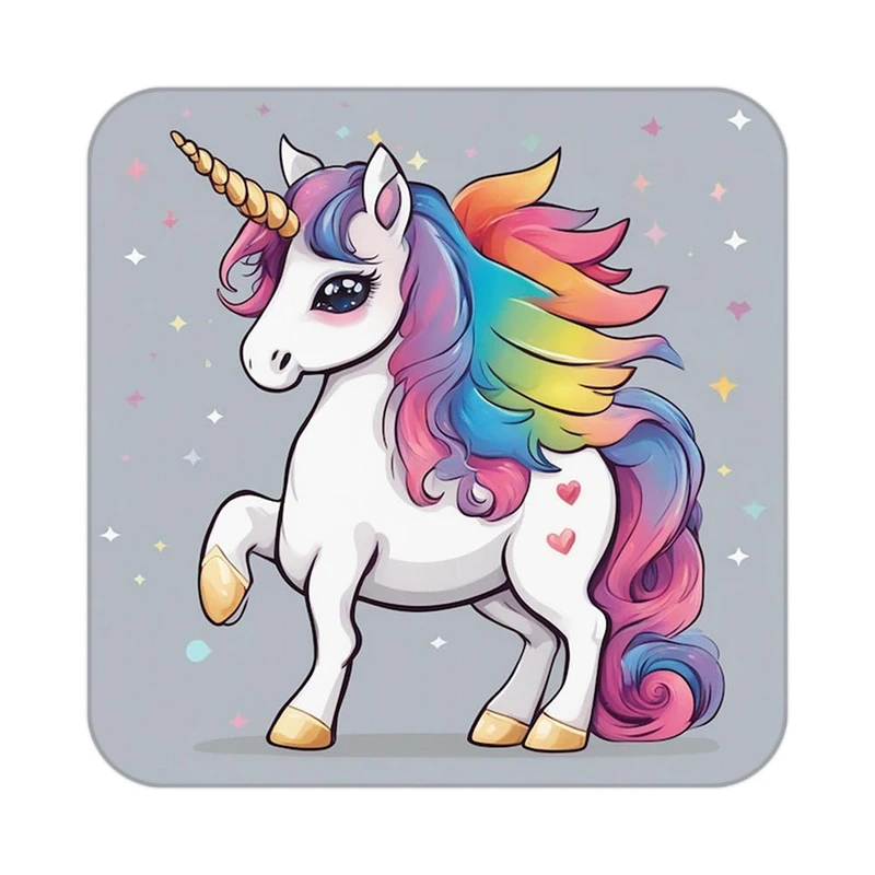 زیر لیوانی کاکتی طرح اسب تک شاخ و یونیکورن مدل mp30662