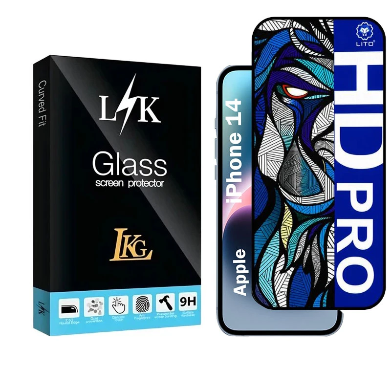 محافظ صفحه نمایش شیشه ای ال کا جی مدل LIHD-LK مناسب برای گوشی موبایل اپل iPhone 14