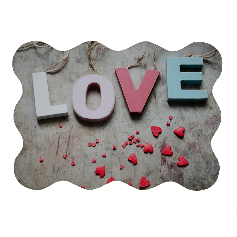 پادری مدل دالبر طرح LOVE کد 6238 سایز 80x110 سانتی متر 