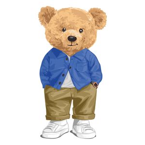 استیکر دیواری کودک گراسیپا مدل خرس خوشتیپ کد 102