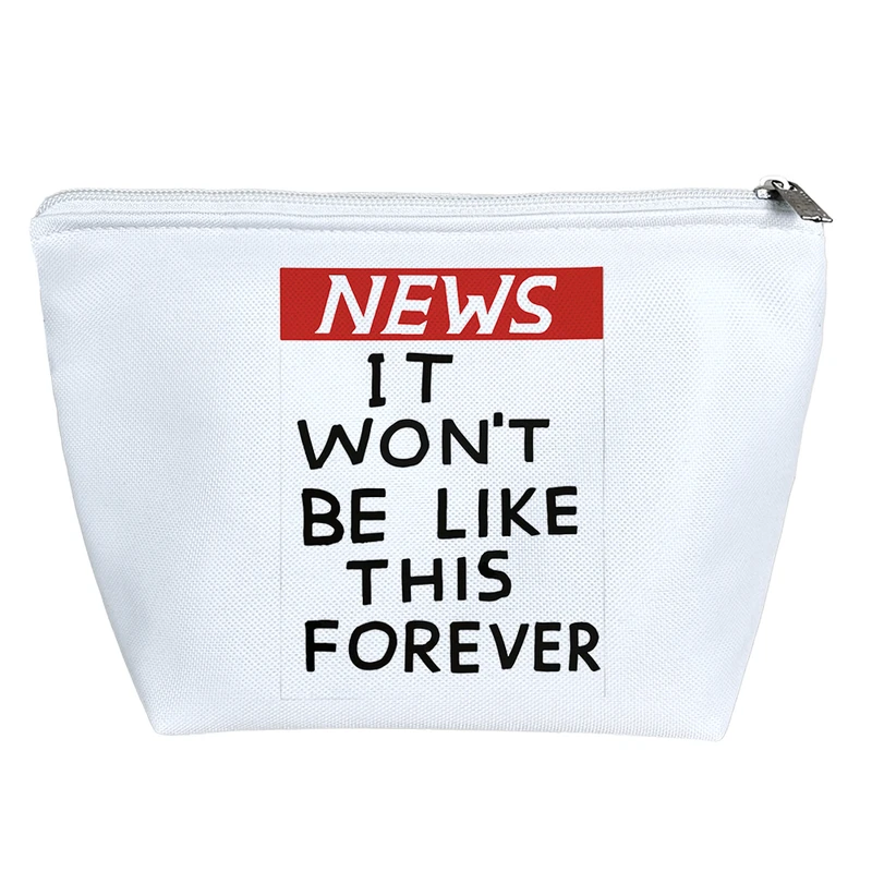 کیف لوازم آرایش دخترانه خندالو مدل News It Won't Be Like This Forever کد 8180