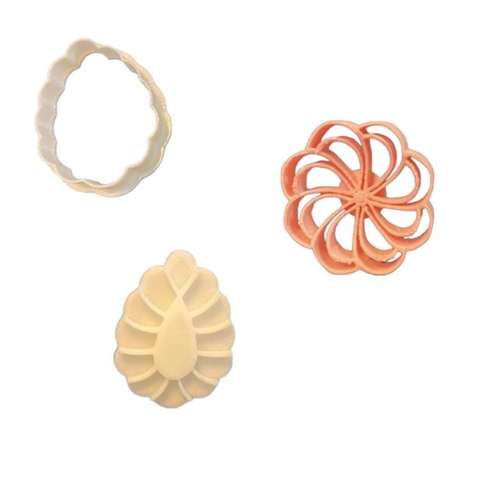 قالب شیرینی مدل نخودچی و مربایی بسته 3 عددی