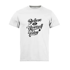 تی شرت آستین کوتاه مردانه مدل  Believe in yourself_N1_0207 رنگ سفید