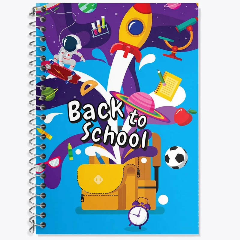 دفتر زبان 50 برگ خندالو مدل سه خط طرح بازگشت به مدرسه کد 30045