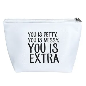 کیف لوازم آرایش دخترانه خندالو مدل You Is Petty You Is Messy You Is Extra کد 6947