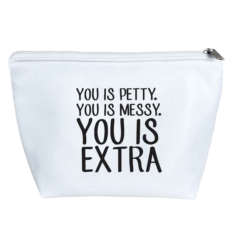 کیف لوازم آرایش دخترانه خندالو مدل You Is Petty You Is Messy You Is Extra کد 6947