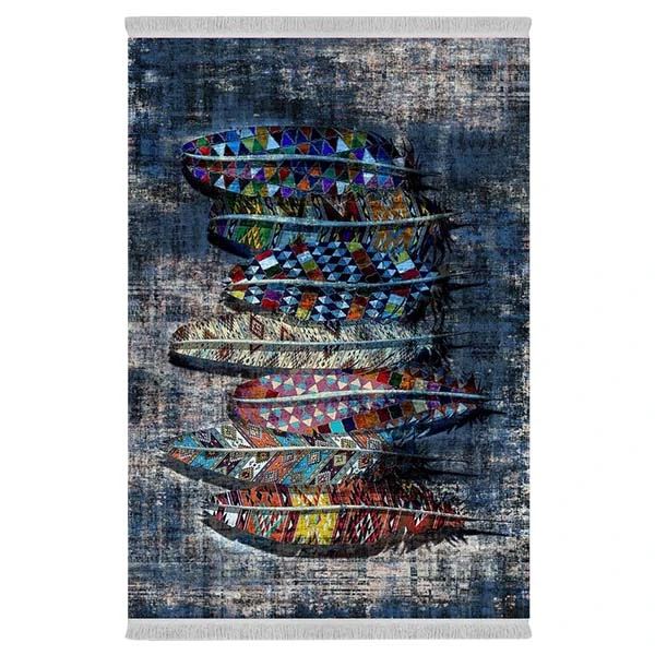 فرش پارچه‌ای دفه مدل فرشینه طرح مدرن کد 375