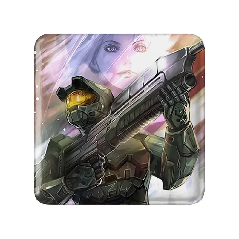 مگنت خندالو طرح بازی هیلو (Halo) مدل مربعی کد 31503