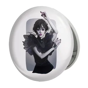 آینه جیبی خندالو طرح سریال ونزدی Wednesday مدل تاشو کد 25304 