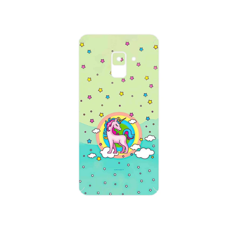 برچسب پوششی ماهوت مدل Rainbow unicorn adventure مناسب برای گوشی موبایل سامسونگ Galaxy A8 2018