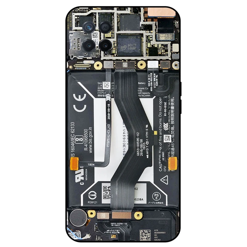 کاور مگافون طرح برد موبایل مدل 8004 مناسب برای گوشی موبایل ریلمی Narzo 30 5G