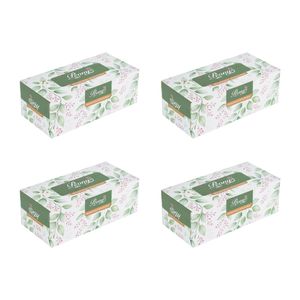 دستمال کاغذی 150 برگ دو لایه پیونی مدل شکوفه بسته 4 عددی