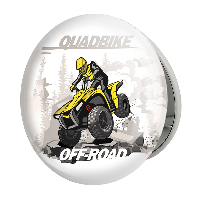 آینه جیبی خندالو طرح موتور چهار چرخ مدل تاشو کد 27834 