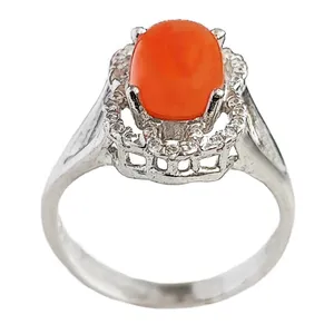 انگشتر نقره زنانه مدل عقیق شرف الشمس یمنی YW4184