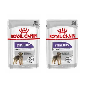 غذای پوچ سگ رویال کنین مدل Sterilized وزن 85 گرم بسته 2 عددی