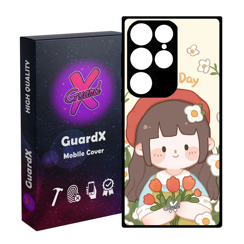 کاور گارد ایکس طرح Girl مدل Glass10633 مناسب برای گوشی موبایل سامسونگ Galaxy S24 Ultra