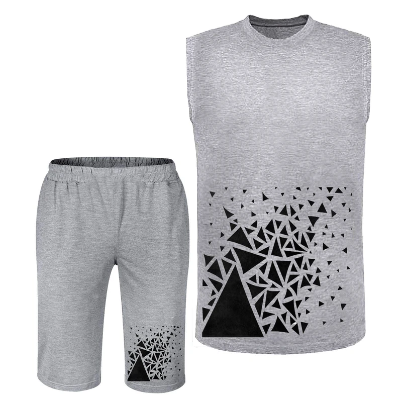 ست تاپ و شلوارک مردانه مدل انتزاعی A238