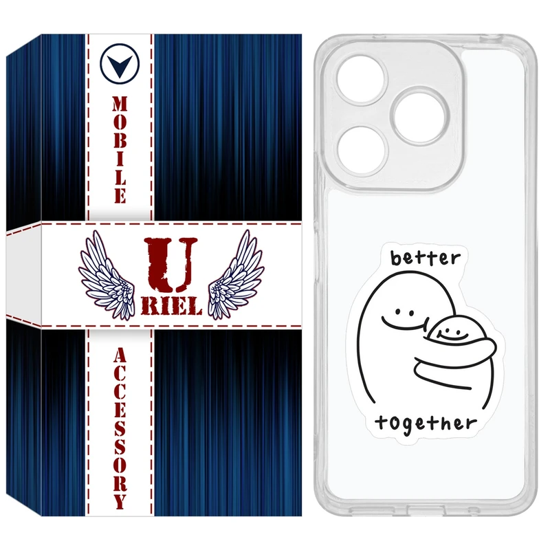 کاور یوریل مدل Clear کد 90 طرح Together مناسب برای گوشی موبایل شیائومی Redmi 13X / 13 / Poco M6 4G