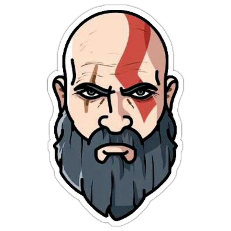 استیکر لپ تاپ طرح god of war مدل gm15