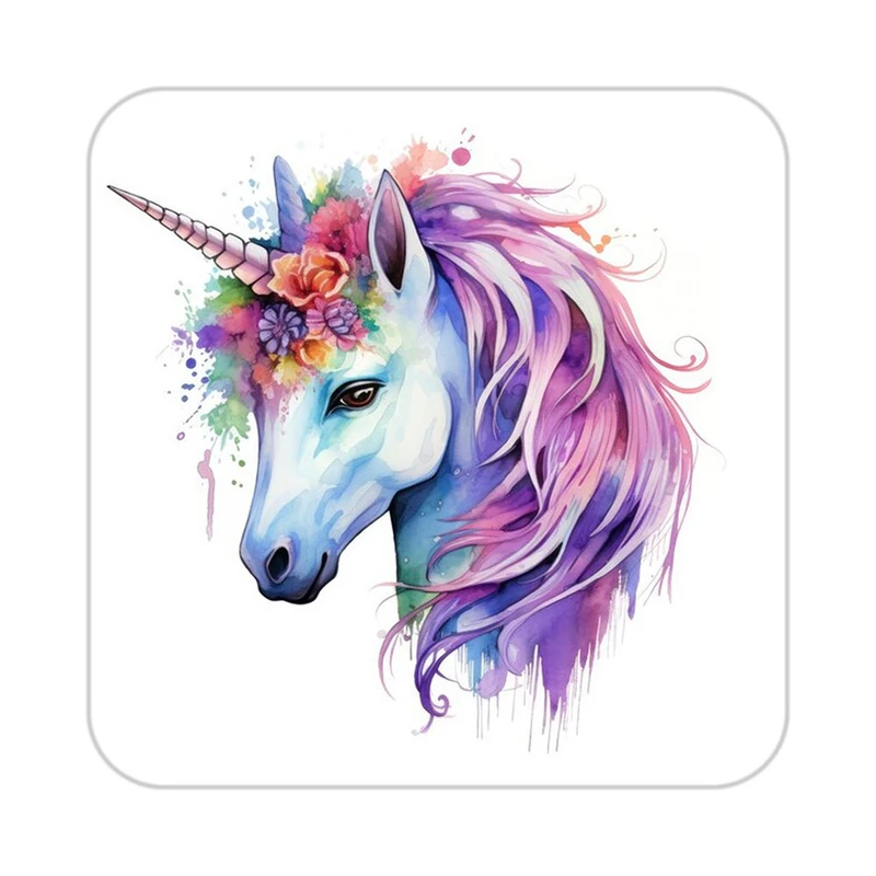 زیر لیوانی کاکتی طرح اسب تک شاخ و یونیکورن مدل mp33397