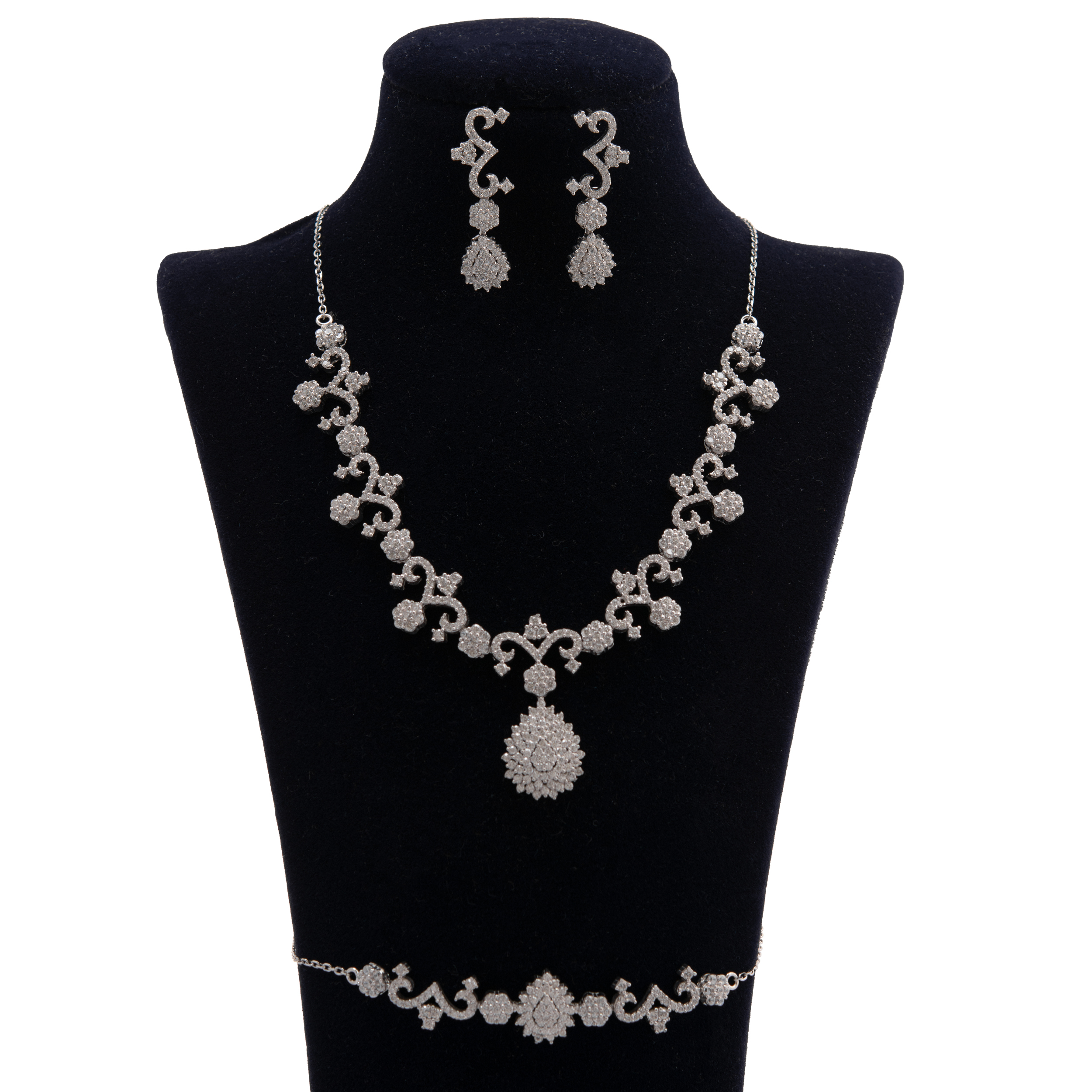 نیم ست نقره زنانه کد 2416