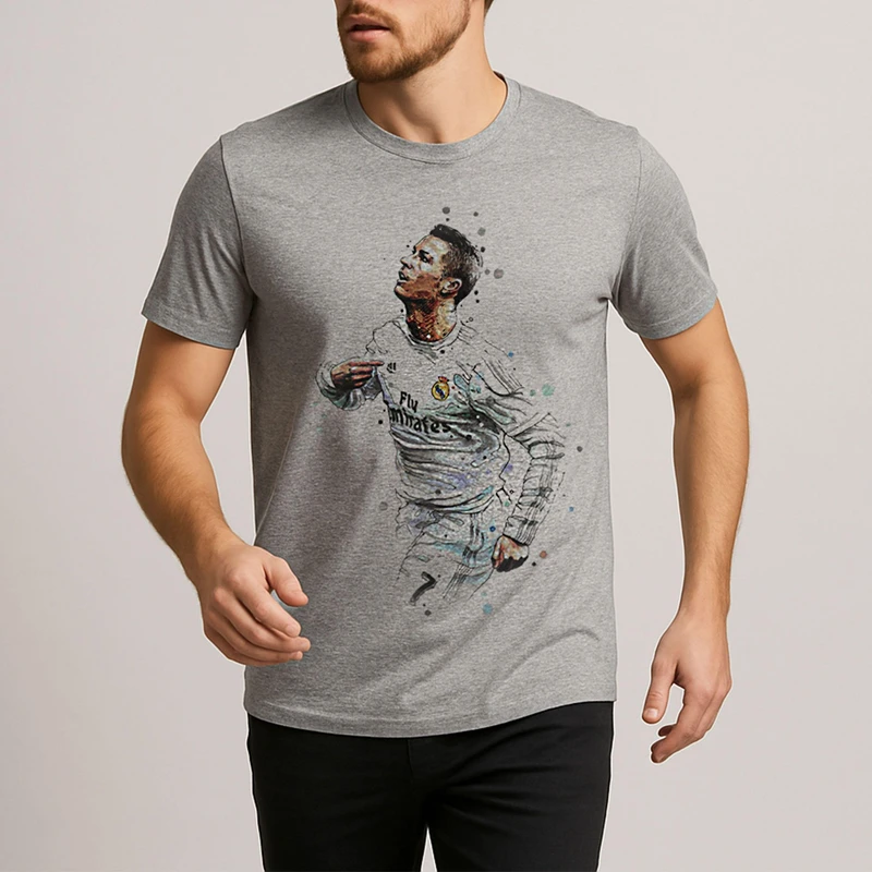 تیشرت آستین کوتاه مردانه طرح رونالدو کد F627