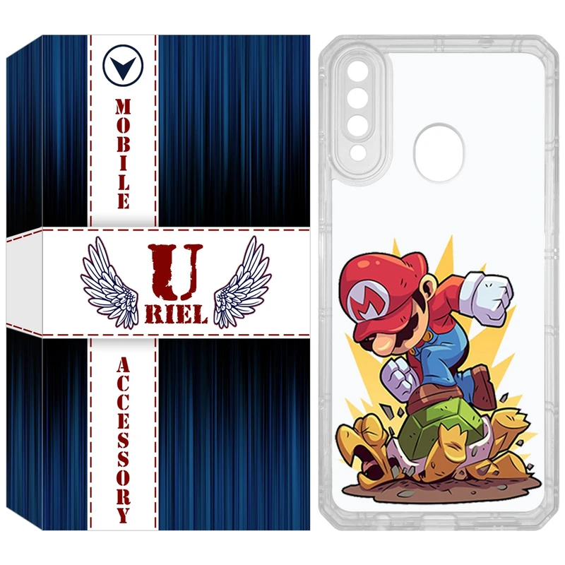 کاور یوریل مدل Clear کد 64 طرح ماریو مناسب برای گوشی موبایل سامسونگ Galaxy A20s