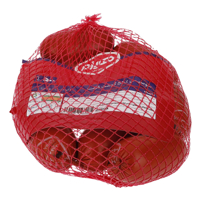 سوسیس کوکتل دودی 55 درصد گوشت هایزم - 500 گرم