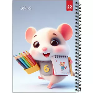 دفتر نقاشی 50 برگ انتشارات بله طرح موش کوچولو و مداد رنگی کد A4-L315