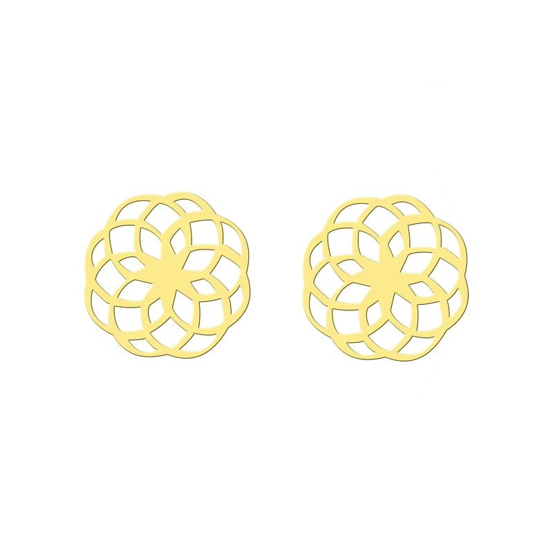 گوشواره طلا 18 عیار زنانه کرابو طرح اسلیمی مدل Kr5015
