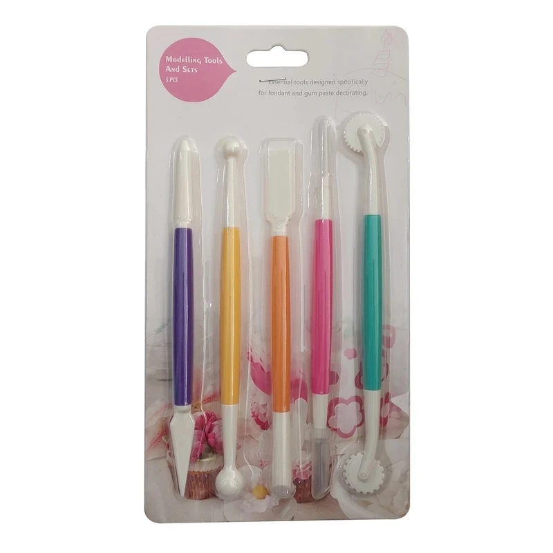 ابزار تزیین فوندانت مدل گل کد mk741 مجموعه 5 عددی