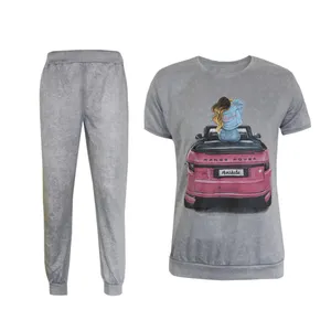 ست تی شرت و شلوار زنانه کد 100202170a