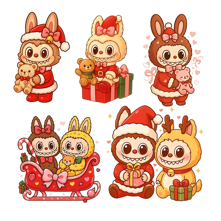 استیکر پارچه و لباس پاد آفرین مدل عروسک لبوبو کد S2333