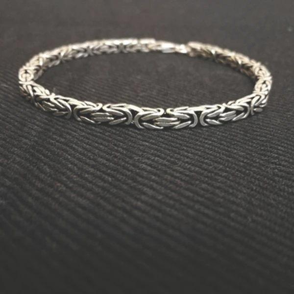 عکس شماره 12 : دستبند نقره مردانه مدل tbskraldas22