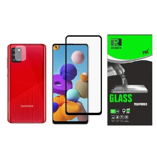 محافظ صفحه نمایش روبیکس مدل FL-A21sمناسب برای گوشی موبایل سامسونگ Galaxy A21s به همراه محافظ لنز دوربین