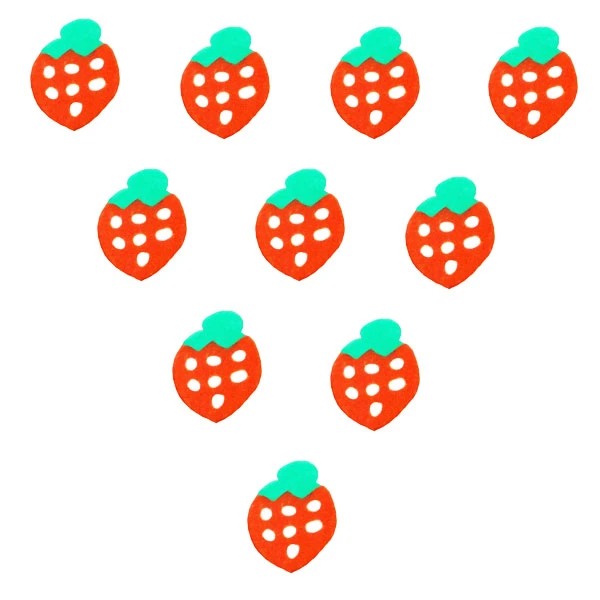 مهره فیمو طرح توت فرنگی کد mo 196 مجموعه 10 عددی